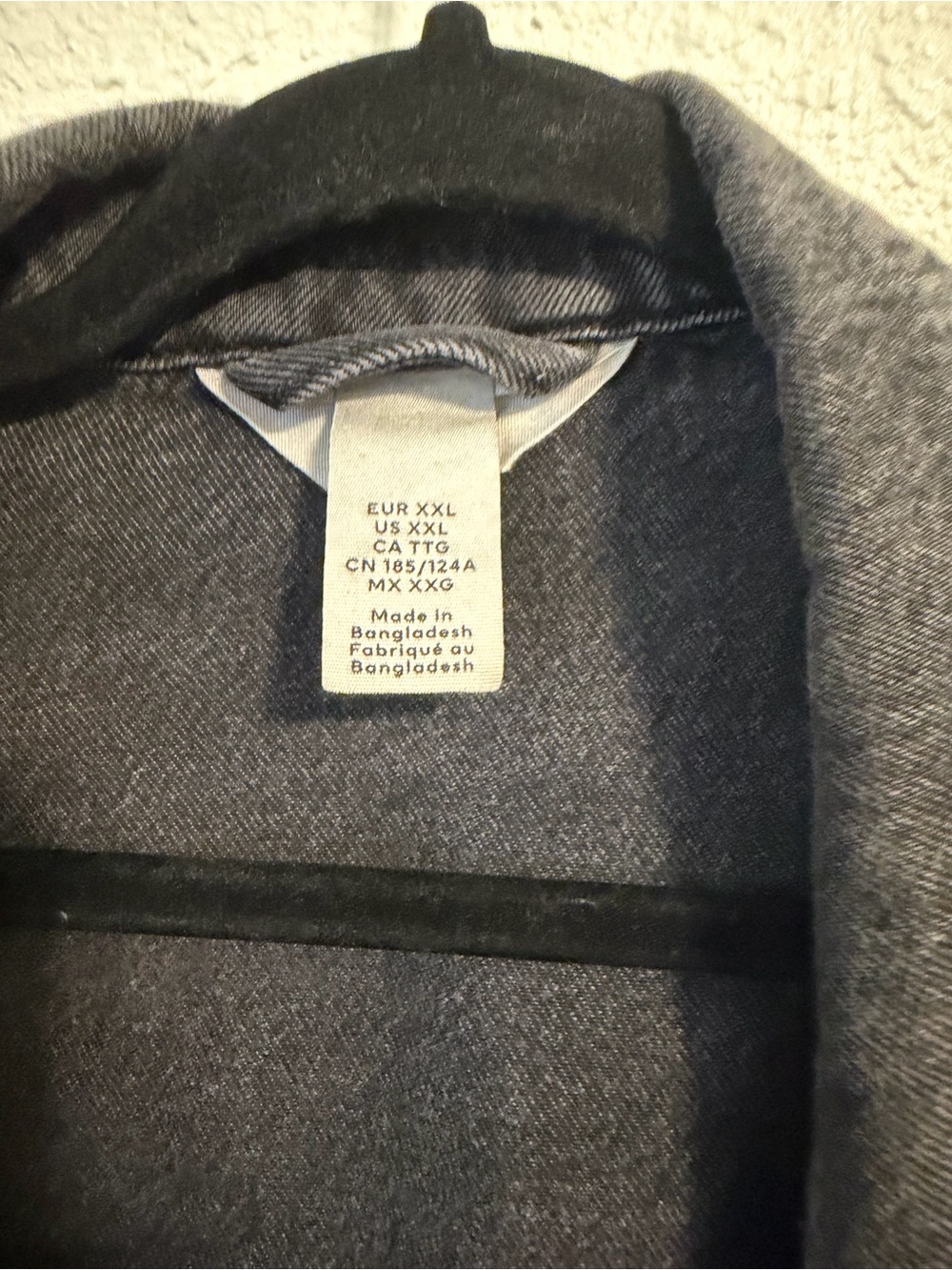 Oversized Faded Black Denim Jacket - Picture 2 of 2